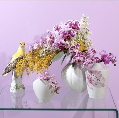 Meissen 德國 麥森 白瓷 花瓶高13寬12深10公分 愛買家族 Art deco 風格 簡潔 裝飾藝術（22-8）