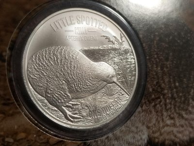 2018紐西蘭 Little Spotted Kiwi 1英兩 Specimen銀幣1枚 (全新未使用)