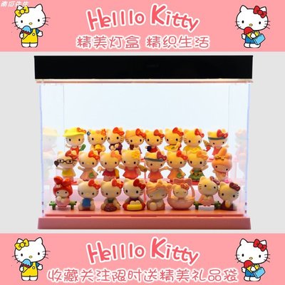 靜秋：現貨Hello Kitty 凱蒂貓玩具桌面擺件KT公仔模型貓咪聯名圣誕手辦禮品