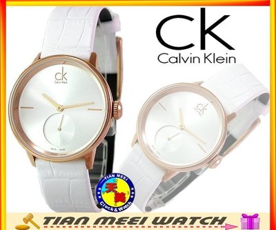 【天美鐘錶店家直營】【下殺↘超低價有保固】全新原廠CK Calvin Klein女小秒針時尚款 K2Y236K6