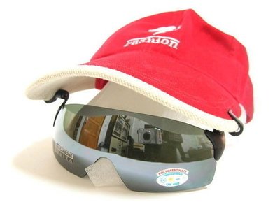 e視網眼鏡  e視網-H-G【一片式夾帽設計】夾帽式(棒球帽)專用UV400太陽眼鏡(台灣製造檢驗合格)