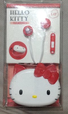 全新Hello kitty耳機附耳機收納盒