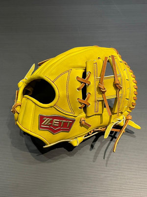 棒球世界全新ZETT36204系列硬式棒球專用內野手工字手套特價黃色(BPGT-36204)