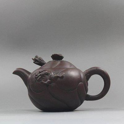 茶藝師 紫砂壺宜興正品全手工特價仿古仿老紫泥魚化龍壺茶壺