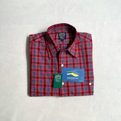 日本製造 Aigle Plaid Shirt 法國經典 棉質混紡 快乾透氣 戶外 健行 格紋襯衫 全新品 vintage