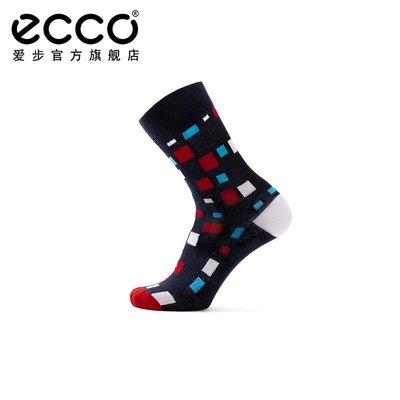 ECCO愛步中筒襪運動襪男女通用個性襪子舒適保暖 9085256
