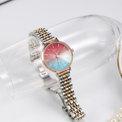 熱銷 2023新款鋼帶石英錶kezzi手錶腕錶女r1se破曉色韓版簡約氣質ins風366 WG047