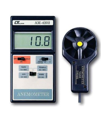 [捷克科技] Lutron 路昌 AM-4202 風速/溫度計 m/s Km/h ft/min KNOTS  高級電錶儀錶
