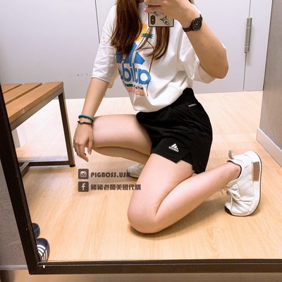 【豬豬老闆】ADIDAS CLUB HI-RISE SHORTS 黑 兩件式 休閒 運動 短褲 女款 FK0746