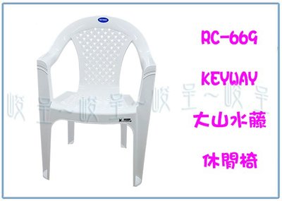 『峻 呈』(全台滿千免運 不含偏遠 可議價) 聯府 RC669 大山水藤休閒椅 塑膠椅 戶外園藝椅 靠背椅