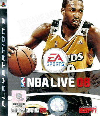 【二手遊戲】PS3 勁爆美國職籃08 NBA LIVE 08 英文版【台中恐龍電玩】