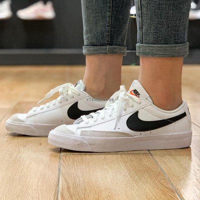 Nike Blazer Low 白黑 低幫休閒百搭滑板鞋DA4074-101女鞋