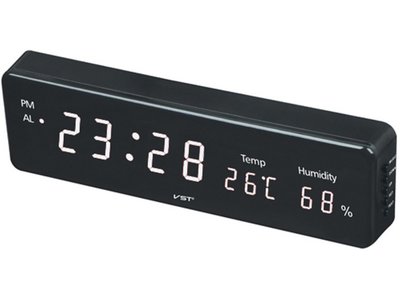 插電式 LED電子溫溼度計時鐘 溫度轉換 掛鐘 鬧鐘 展示鐘 數位時鐘 兩用LED鐘