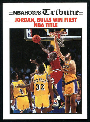 [球卡魔術師] MICHAEL JORDAN MAGIC JOHNSON 91 HOOPS NBA FINALS 距今超過 30 年  精美經典總冠軍賽對決老卡