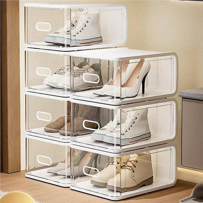 硬塑料 透明抽屜式鞋盒 防塵鞋子收納盒 鞋架 鞋櫃 亞克力鞋盒