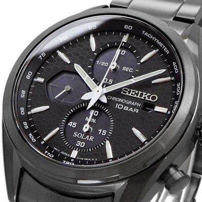 【金台鐘錶】SEIKO 精工 喬治亞羅設計 三眼男錶 (藍寶石水晶鏡面)-41mm(太陽能) SSC773P1