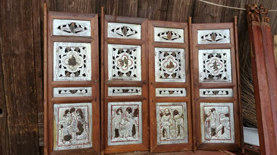木雕花板，刻字帶八仙過海一套，民宿茶館裝飾