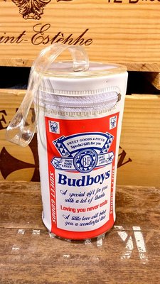 日本進口百威啤酒Budboys拉鏈袋，鉛筆袋：日本 百威 啤酒 拉鏈袋 鉛筆袋 置物袋 文具 設計 雜貨 收藏 禮品