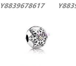 美國代購Pandora 潘朵拉 14k雪花固定珠(夾扣) 925純銀 Charms 美國正品代購