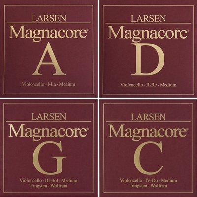 (台灣博聲提琴弦樂)大提琴弦 (整套) 丹麥 Larsen Magnacore-medium 大提琴弦 5530 4/4