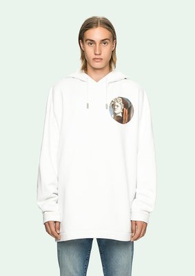 [ 羅崴森林 ] 現貨OFF-WHITE SS17新品 白羅馬圓雕連帽T恤XS/S/M