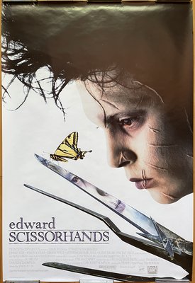 剪刀手愛德華 (Edward Scissorhands)- 強尼戴普、提姆波頓- 美國原版雙面電影海報(1990年)