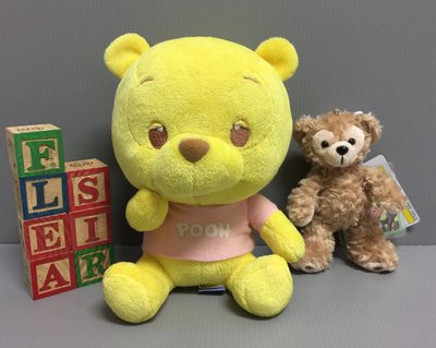 【FleaSir】出清特賣 迪士尼Pooh小熊維尼伸舌頭嬰兒粉紅色衣服 娃娃/玩偶 Y07