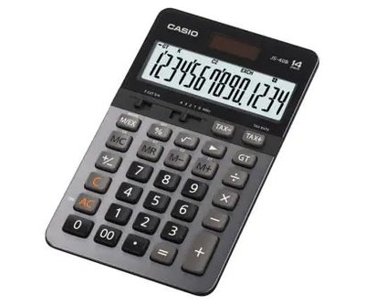 【威哥本舖】Casio台灣原廠公司貨 JS-40B 實用桌上型14位元計算機 專業計算機 稅金計算 匯率計算