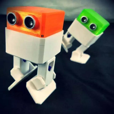 OTTO 機器人創客開源雙足人形for arduino 單片機 避障3D列印跳舞