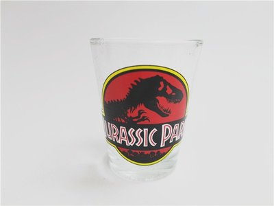 促銷 (null)侏羅紀公園小玻璃杯美國電影周邊個性水杯恐龍冒險透明小酒杯茶杯 可開發票
