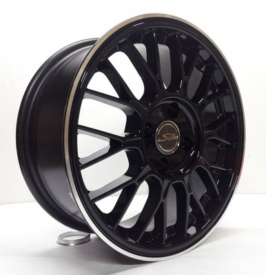 全新鋁圈 wheel S16 16吋鋁圈 4孔114.3 亮黑車邊