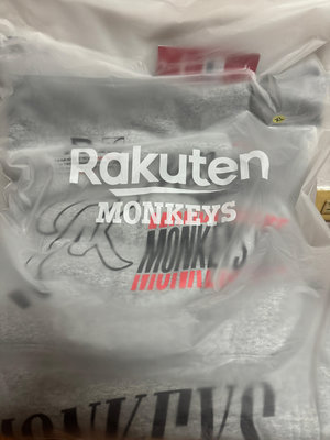 Rakuten Monkeys 樂天桃猿福袋 美式塗鴉帽T  XL號 原價1580