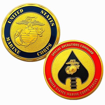 特價！美國挑戰幣海軍鍍金紀念章 把玩擺件金幣硬幣海盜裝飾幣紀念幣