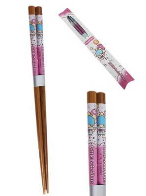 【卡漫迷】雙子星 竹筷 ㊣版 Kikilala Twin Stras 木筷 筷子 天然竹 木頭 三麗鷗 ～ 9 9元