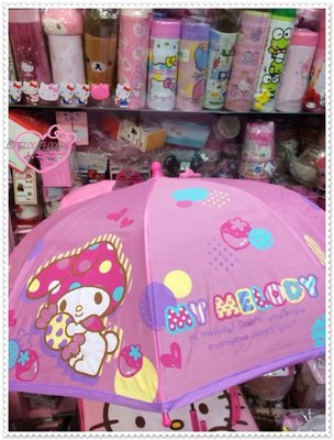 小花花日本精品♥Hello Kitty  美樂蒂 兒童傘/主傘/長柄雨傘/陽傘 粉 抱糖果55512701