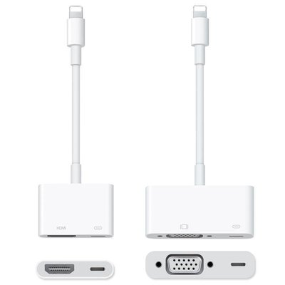 促銷 (null)蘋果手機高清線iPhoneX轉換器ipad投屏接電視lightning轉VGA/HDMI 可開發票
