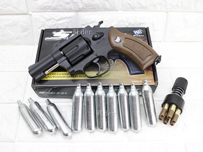 [01] WG M36 2.5吋 左輪 手槍 全金屬 CO2槍 + 12g CO2小鋼瓶( 左輪槍BB彈瓦斯槍2.5寸