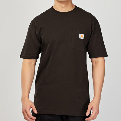 Carhartt Pocket T-Shirt 咖啡 美版 口袋 素面 K87 DKB