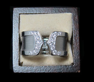 【過眼皆為所有】Cartier Double C 卡地亞雙C 鑽石戒指、#52、小鑽共14顆約32分、DI-341