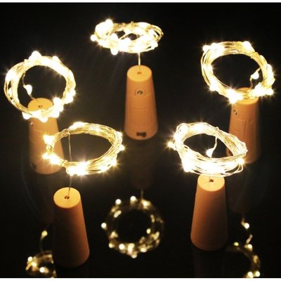 非常好買 浪漫LED燈光效果酒瓶塞燈串氣氛燈 防水 婚慶裝飾燈小彩燈 聖誕節 2米20燈 小夜燈