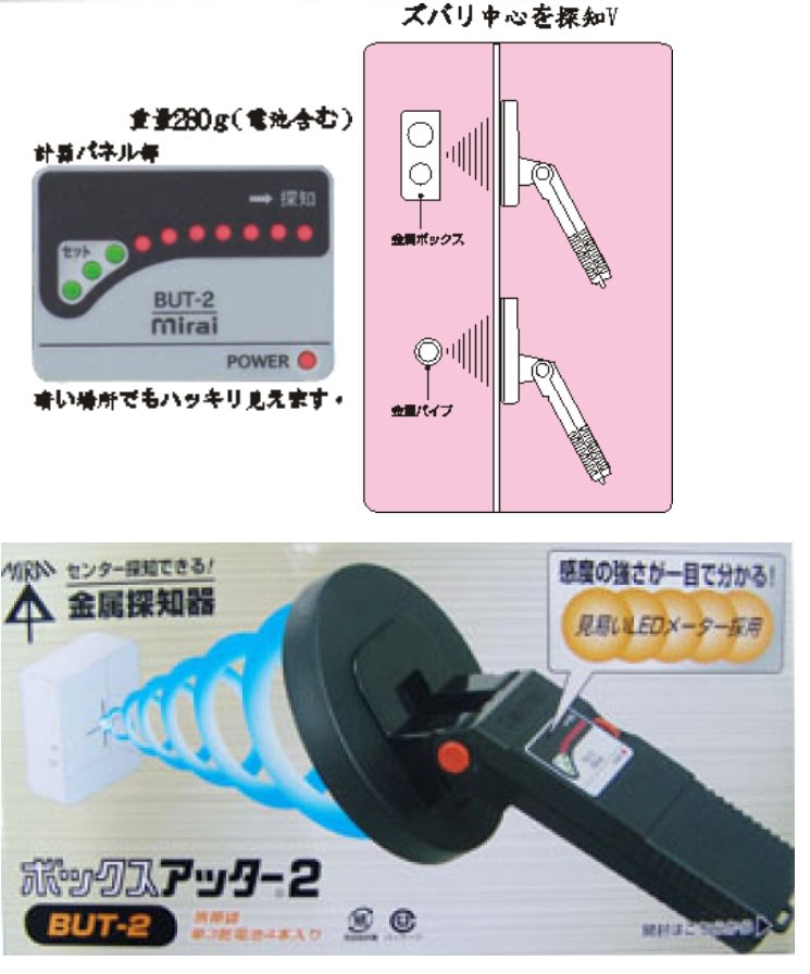 日本MIRAI BUT-2 未來牌手持式金屬探測器金屬探知器金屬感知器