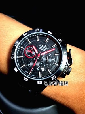 SEIKO 精工錶集團 ALBA 時尚3眼腕錶【 藍寶石水晶鏡面 AT3725X1 】 全新公司貨 VD53-X174R