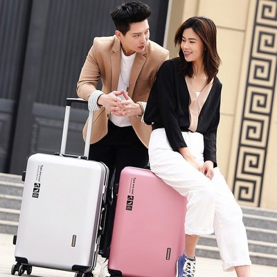 熱賣 袋鼠時尚行李箱韓版鋁框拉桿箱女學生大容量密碼箱男登機旅行皮箱