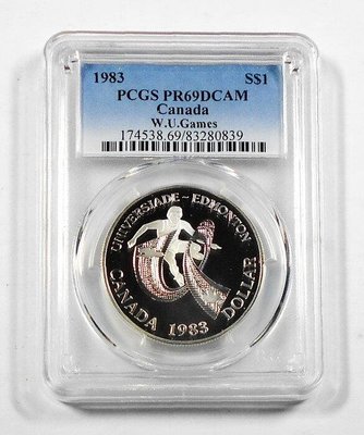 AC031 加拿大1983年 世界運動大會 PCGS PR69DCAM 銀幣