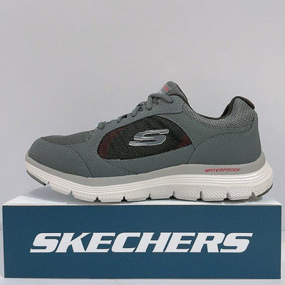 SKECHERS FLEX ADVANTAGE 4.0 男生 灰 舒適 寬楦 防水 運動 慢跑鞋 232222WCCRD