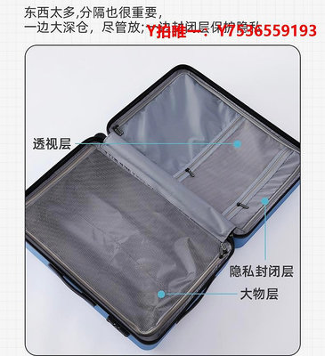 行李箱登機拉桿箱靜音輪20寸24寸商務學生雙封閉拉鏈雙層防爆拉鏈行李箱