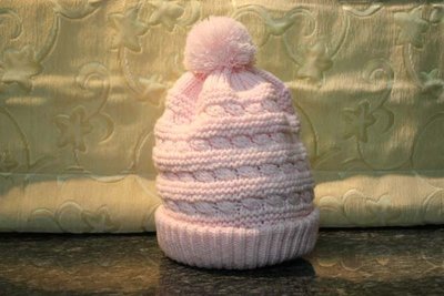 【性感貝貝】聖誕粉色灰米色亮鑽毛線針織毛球辮子保暖造型粗針毛線毛帽子(搭圍巾)Zara款