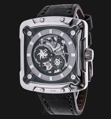 【金台鐘錶】Alexandre Christie 自動上鍊機械 方型大錶徑男錶 3030MALSSBA（周小姐專用）