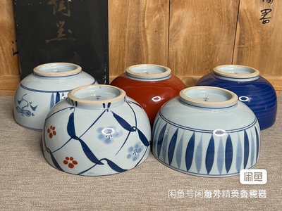 波佐見日本進口家用飯碗五只，有田燒日式陶瓷飯碗碗大面碗湯碗餐