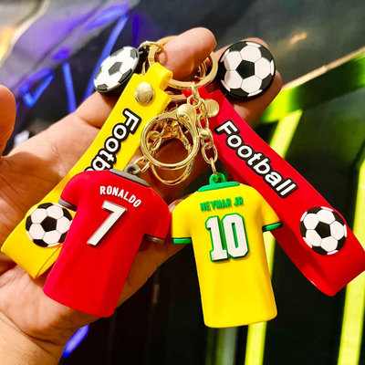 【米顏】 2022世界杯足球鑰匙扣明星球衣鑰匙扣網紅公仔書包掛件個性小禮品